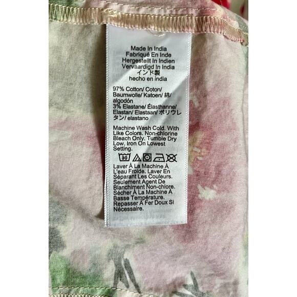 J.Crew Floral Puff Sleeve Blouse Size 6 – Watercolor Print V-Neck Top - Picture 8 of 9